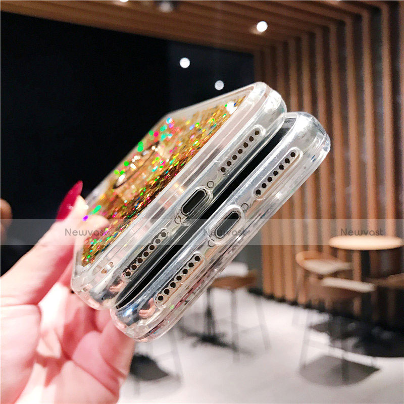 Ultra-thin Transparent Flowers Soft Case Cover T25 for Apple iPhone Xs
