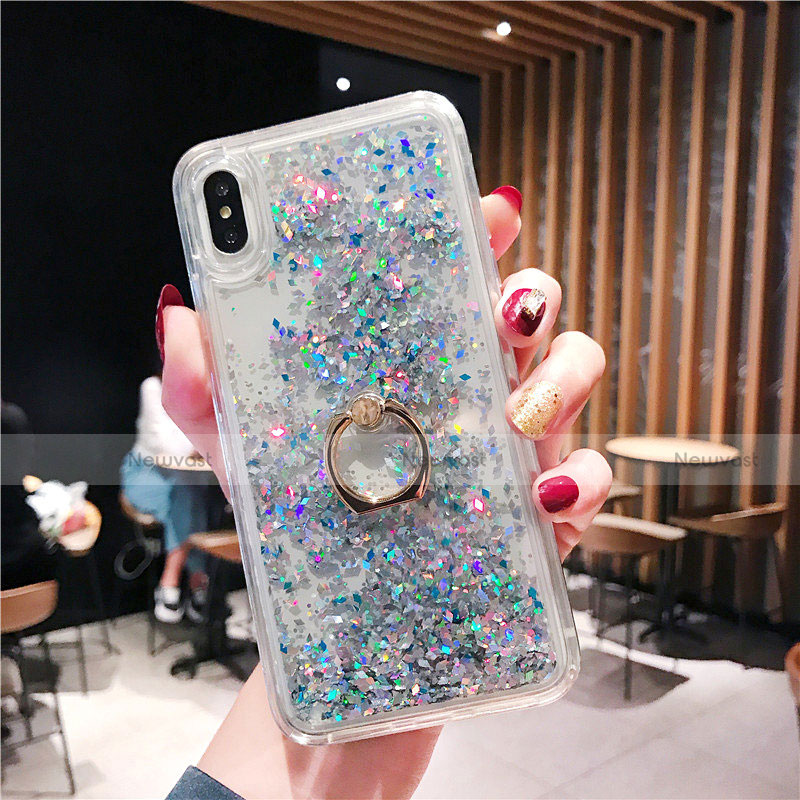 Ultra-thin Transparent Flowers Soft Case Cover T25 for Apple iPhone Xs