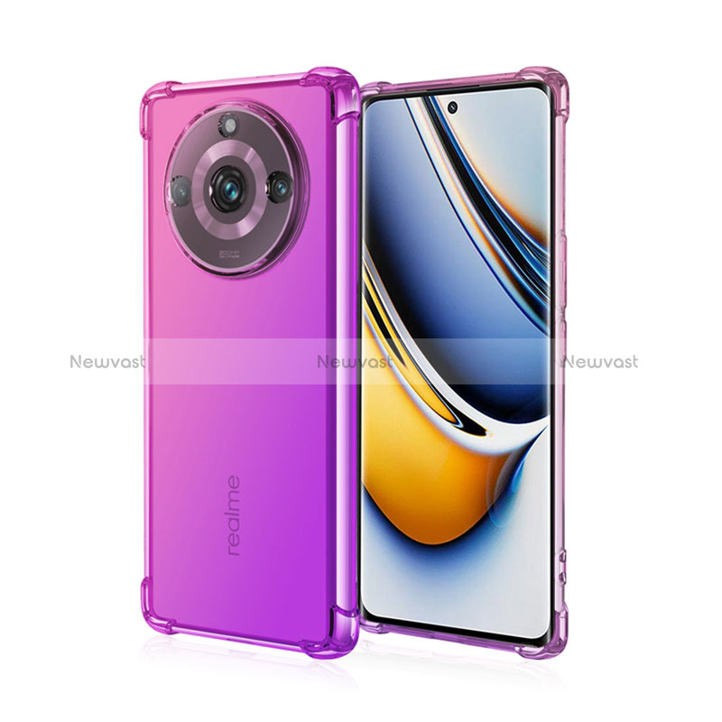 Ultra-thin Transparent Gel Gradient Soft Case Cover for Realme 11 Pro 5G