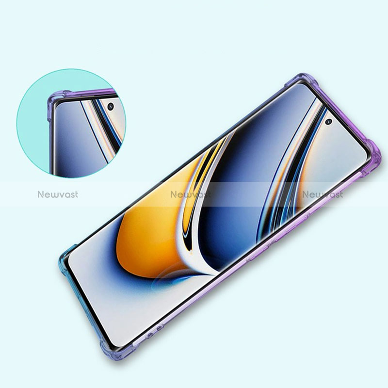 Ultra-thin Transparent Gel Gradient Soft Case Cover for Realme 11 Pro+ Plus 5G