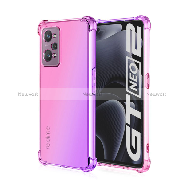 Ultra-thin Transparent Gel Gradient Soft Case Cover for Realme GT Neo 3T 5G