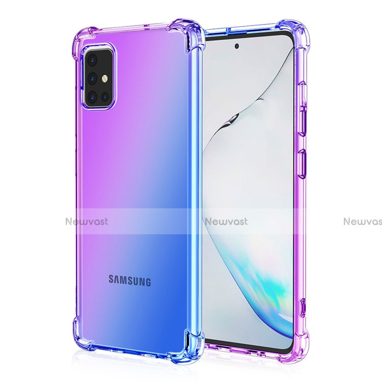 Ultra-thin Transparent Gel Gradient Soft Case Cover for Samsung Galaxy A51 4G Purple