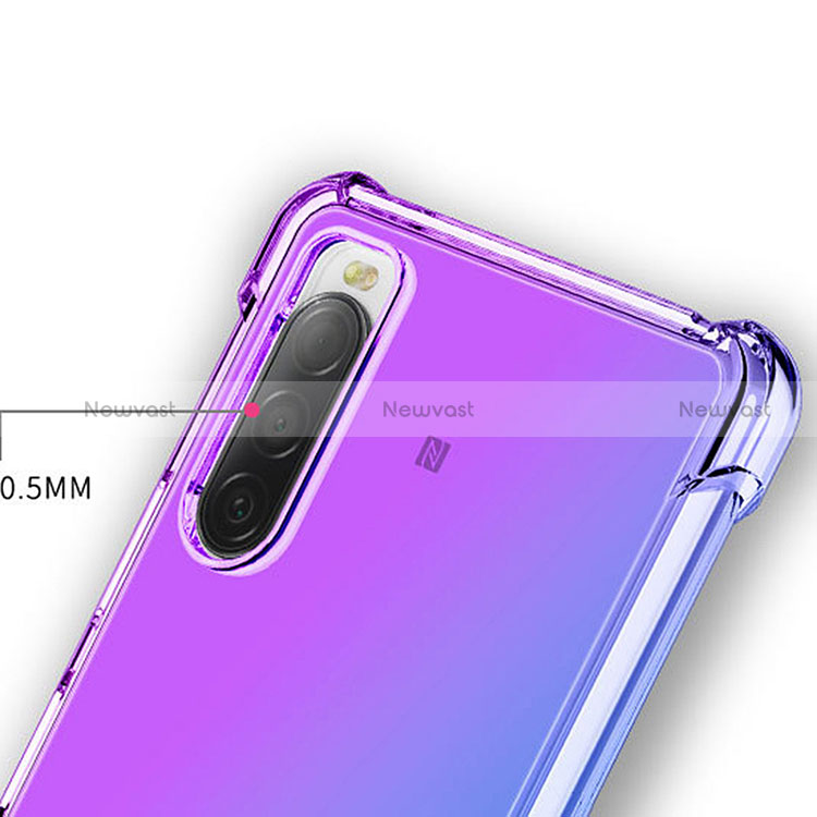 Ultra-thin Transparent Gel Gradient Soft Case Cover for Sony Xperia 10 III SO-52B