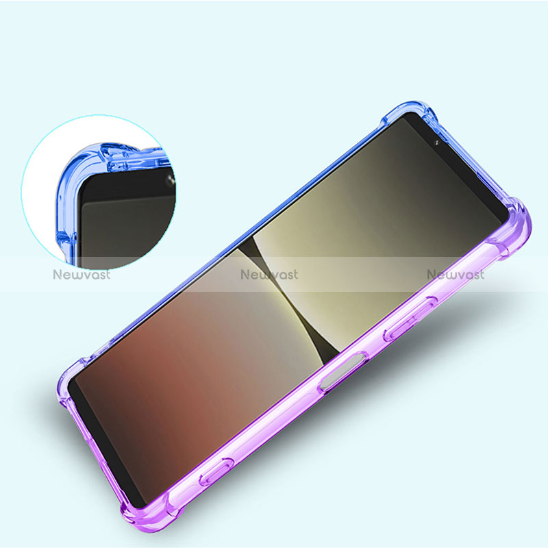 Ultra-thin Transparent Gel Gradient Soft Case Cover for Sony Xperia 5 III SO-53B