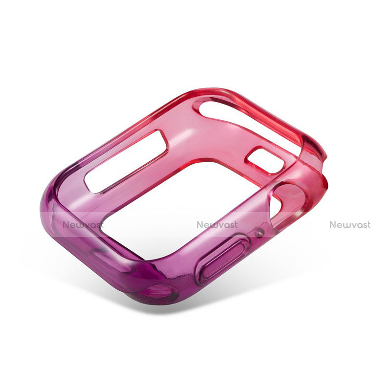 Ultra-thin Transparent Gel Gradient Soft Case Cover G01 for Apple iWatch 5 40mm Red