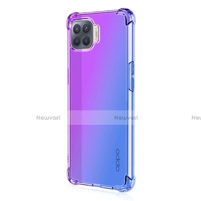 Ultra-thin Transparent Gel Gradient Soft Case Cover G01 for Oppo Reno4 Lite