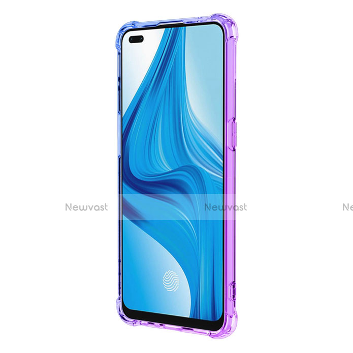 Ultra-thin Transparent Gel Gradient Soft Case Cover G01 for Oppo Reno4 Lite