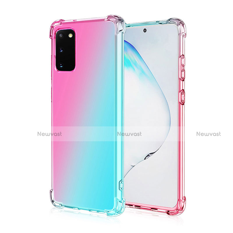 Ultra-thin Transparent Gel Gradient Soft Case Cover G01 for Samsung Galaxy S20