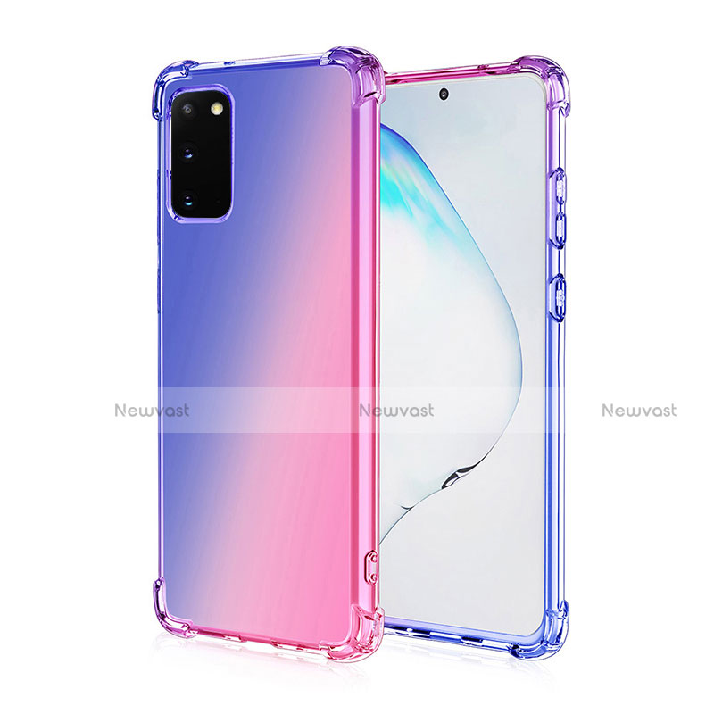 Ultra-thin Transparent Gel Gradient Soft Case Cover G01 for Samsung Galaxy S20 Mixed