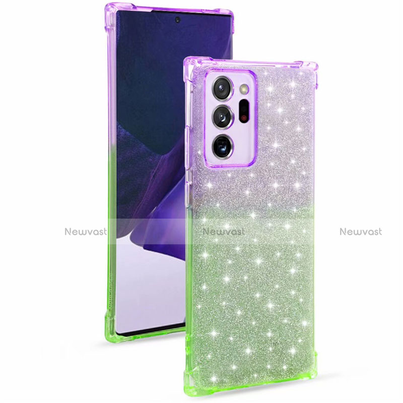 Ultra-thin Transparent Gel Gradient Soft Case Cover G02 for Samsung Galaxy Note 20 Ultra 5G Green
