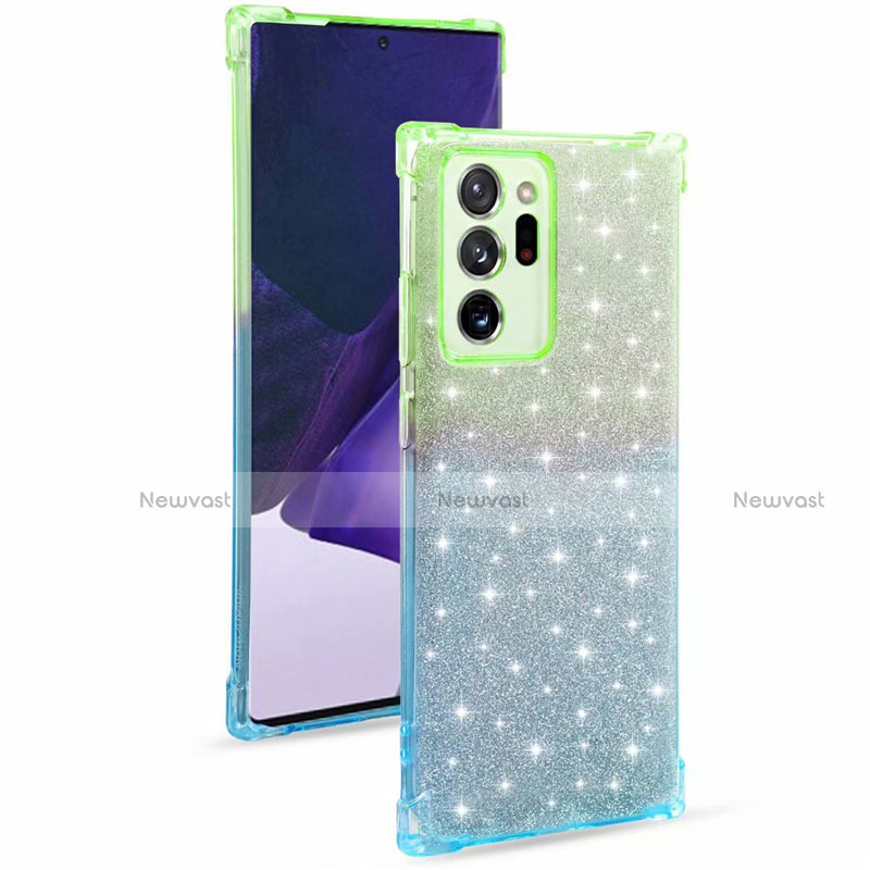 Ultra-thin Transparent Gel Gradient Soft Case Cover G02 for Samsung Galaxy Note 20 Ultra 5G Matcha Green