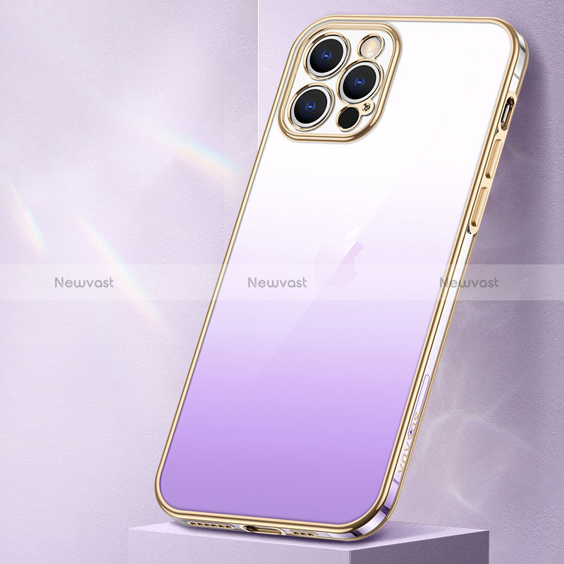 Ultra-thin Transparent Gel Gradient Soft Case Cover S01 for Apple iPhone 13 Pro