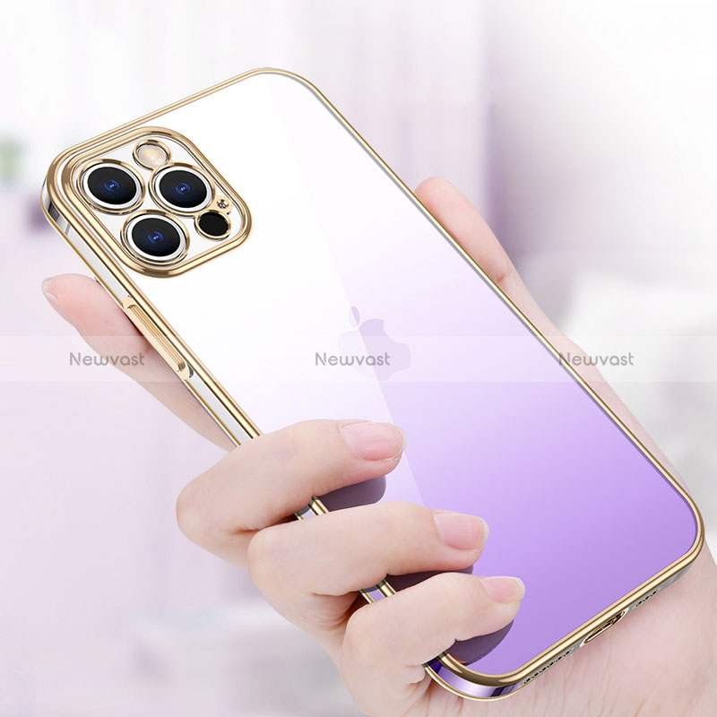 Ultra-thin Transparent Gel Gradient Soft Case Cover S01 for Apple iPhone 14