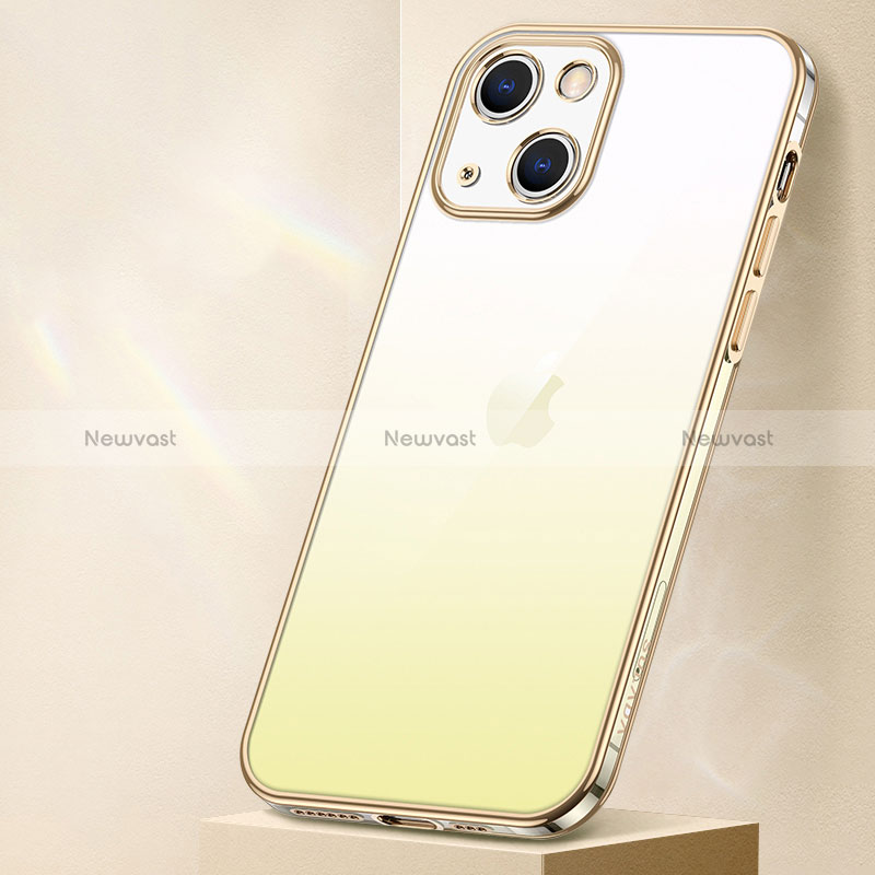 Ultra-thin Transparent Gel Gradient Soft Case Cover S01 for Apple iPhone 14 Plus