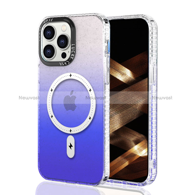 Ultra-thin Transparent Gel Gradient Soft Case Cover with Mag-Safe Magnetic for Apple iPhone 13 Pro
