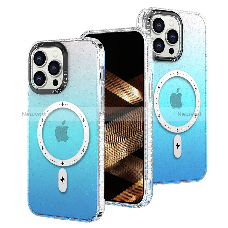 Ultra-thin Transparent Gel Gradient Soft Case Cover with Mag-Safe Magnetic for Apple iPhone 14 Pro