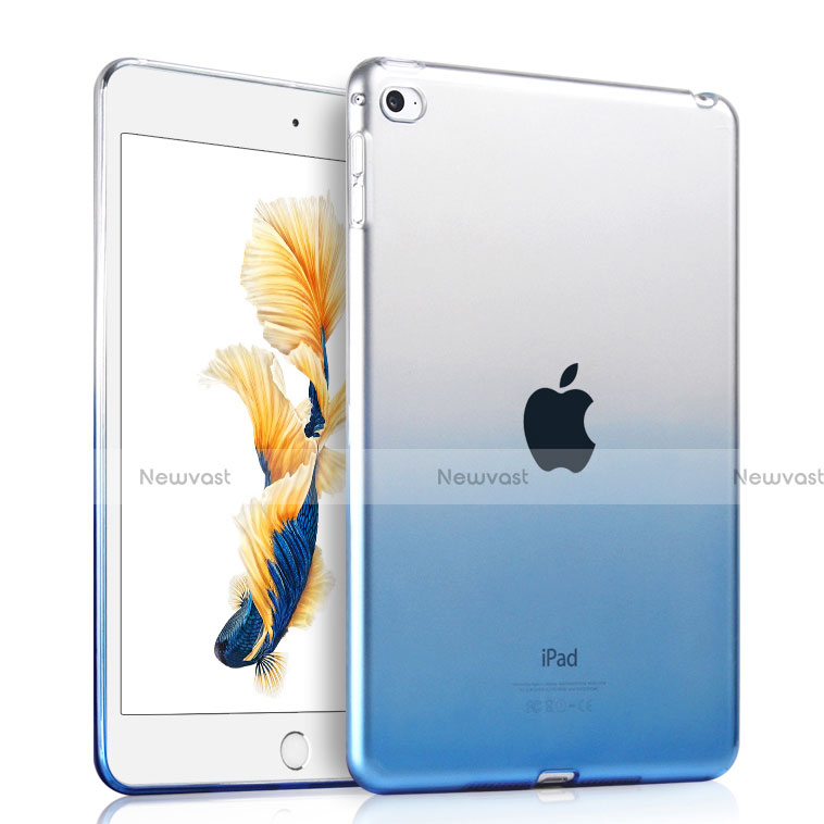 Ultra-thin Transparent Gel Gradient Soft Case for Apple iPad Air 2 Blue