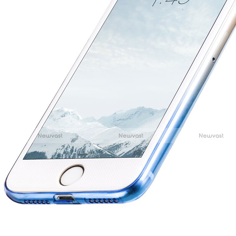 Ultra-thin Transparent Gel Gradient Soft Case for Apple iPhone 8 Blue