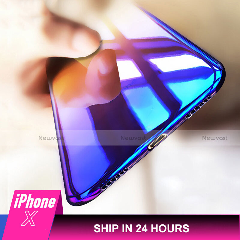 Ultra-thin Transparent Gel Gradient Soft Case for Apple iPhone Xs Max Blue