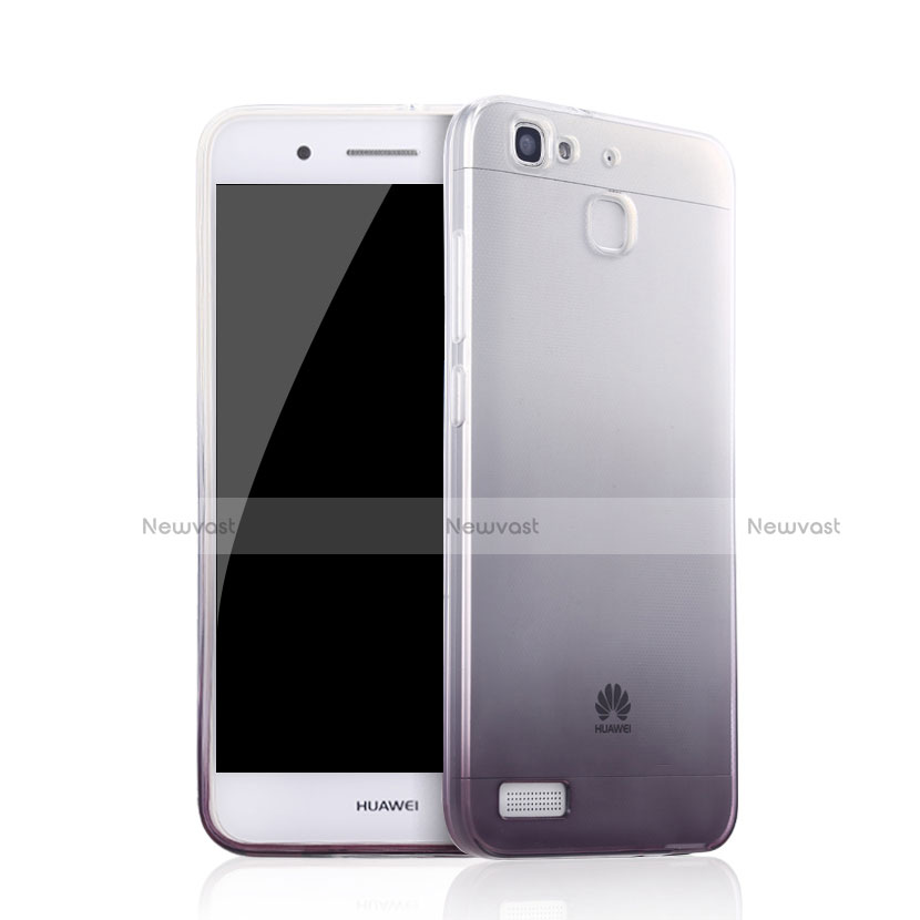 Ultra-thin Transparent Gel Gradient Soft Case for Huawei Enjoy 5S Black