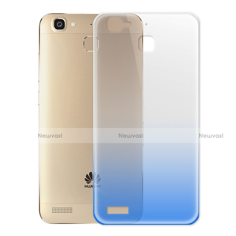 Ultra-thin Transparent Gel Gradient Soft Case for Huawei Enjoy 5S Blue