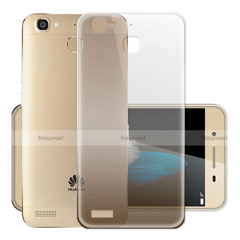 Ultra-thin Transparent Gel Gradient Soft Case for Huawei Enjoy 5S Gray