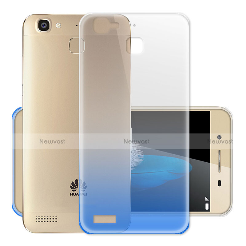 Ultra-thin Transparent Gel Gradient Soft Case for Huawei G8 Mini Blue