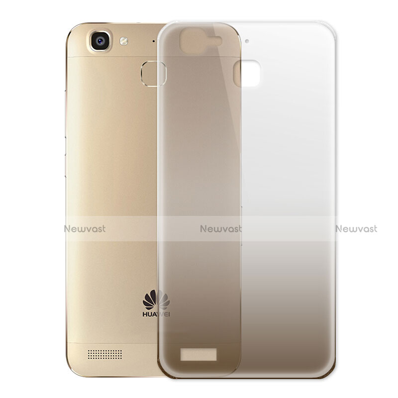 Ultra-thin Transparent Gel Gradient Soft Case for Huawei G8 Mini Gray