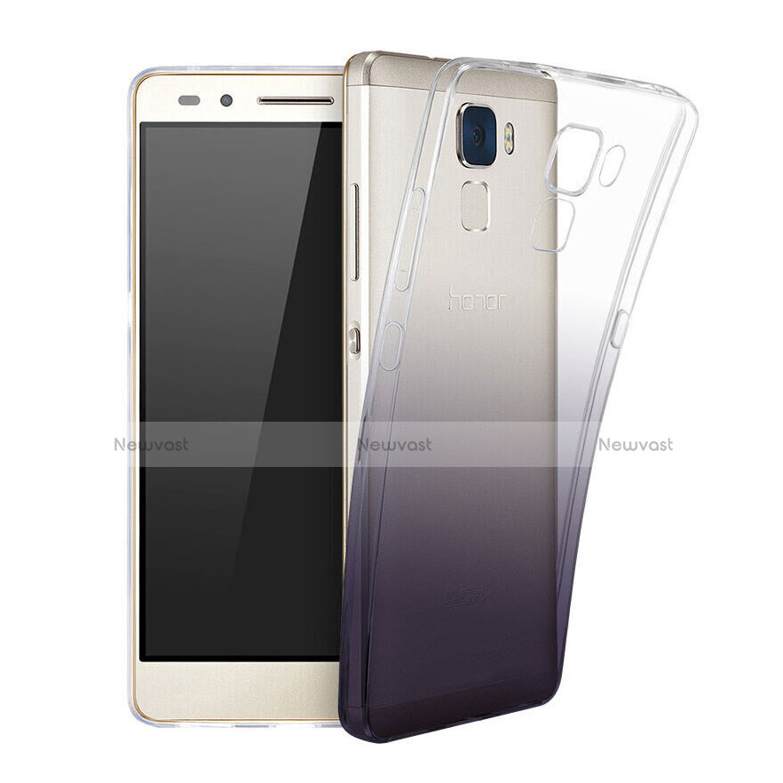 Ultra-thin Transparent Gel Gradient Soft Case for Huawei Honor 5C Black