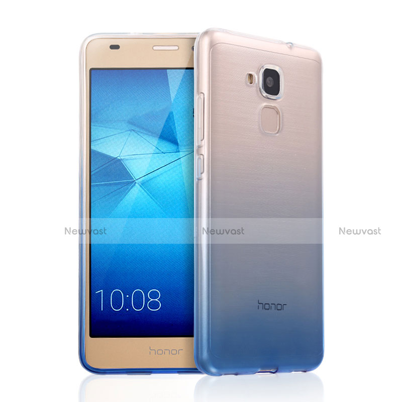 Ultra-thin Transparent Gel Gradient Soft Case for Huawei Honor 7 Lite Blue