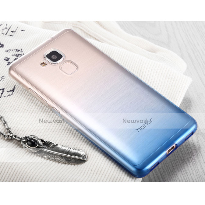 Ultra-thin Transparent Gel Gradient Soft Case for Huawei Honor 7 Lite Blue