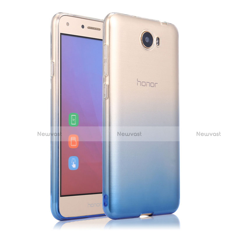 Ultra-thin Transparent Gel Gradient Soft Case for Huawei Honor Play 5 Blue