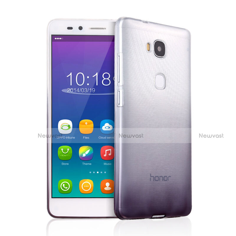 Ultra-thin Transparent Gel Gradient Soft Case for Huawei Honor Play 5X Gray
