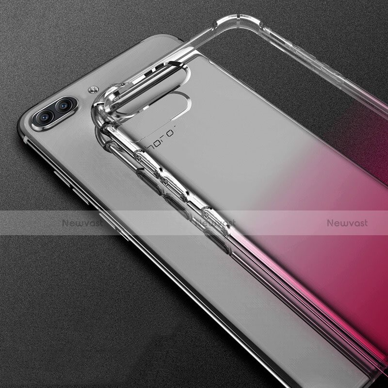 Ultra-thin Transparent Gel Gradient Soft Case for Huawei Honor View 10 Pink