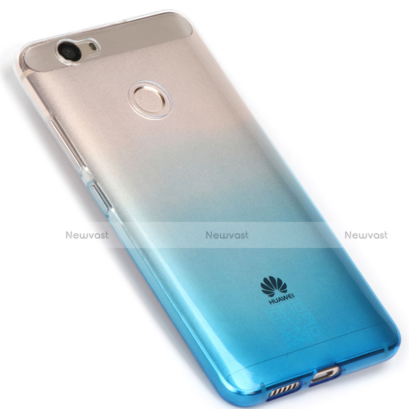 Ultra-thin Transparent Gel Gradient Soft Case for Huawei Nova Blue