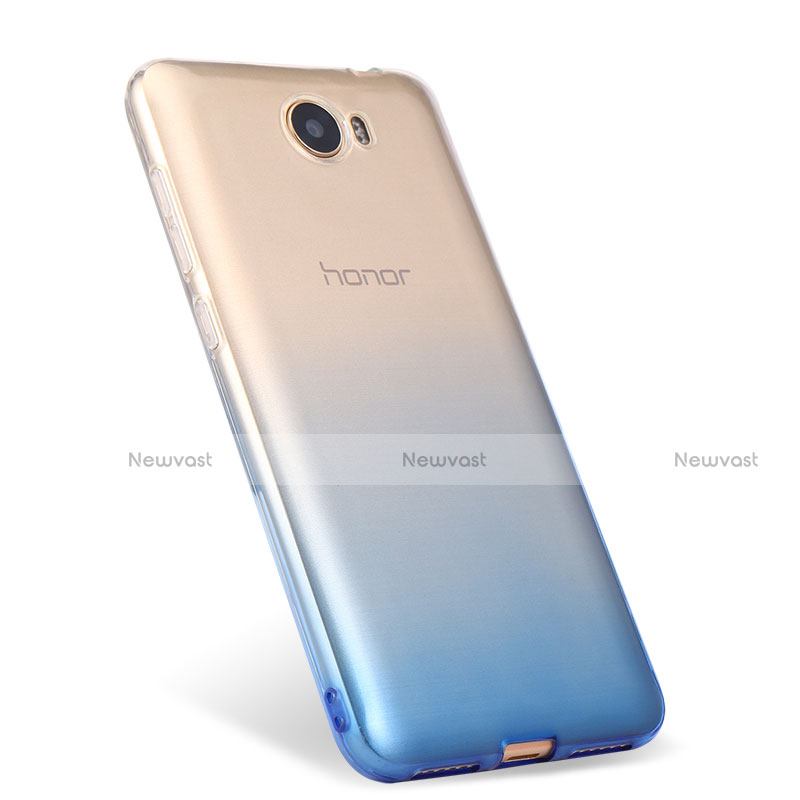 Ultra-thin Transparent Gel Gradient Soft Case for Huawei Y5 II Y5 2 Blue