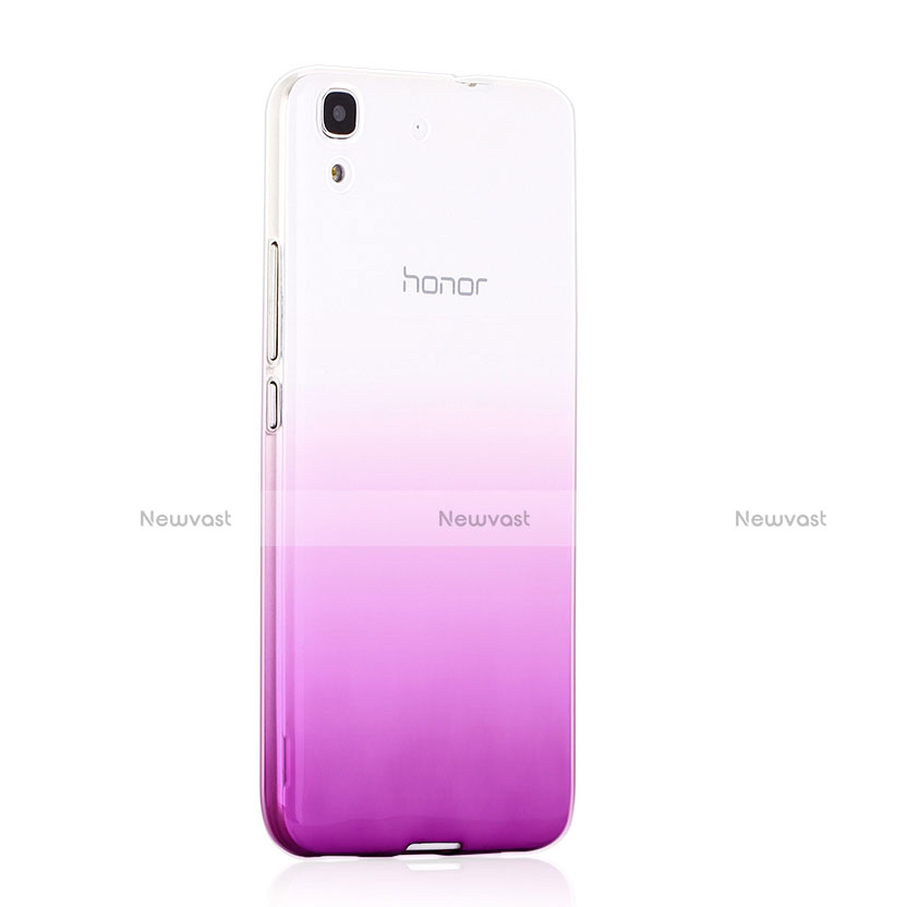 Ultra-thin Transparent Gel Gradient Soft Case for Huawei Y6 Purple