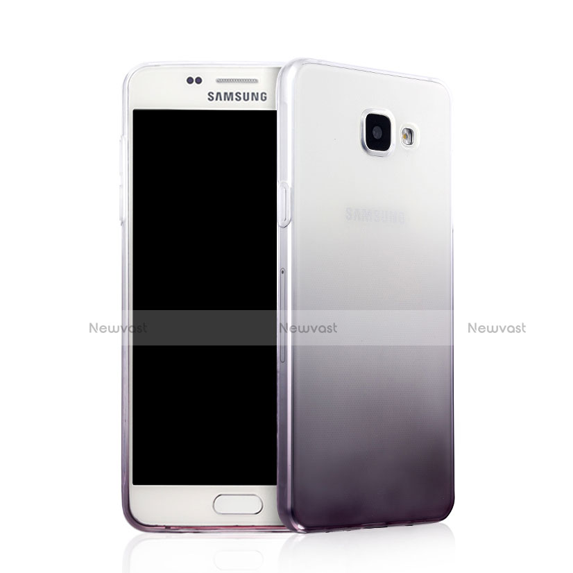 Ultra-thin Transparent Gel Gradient Soft Case for Samsung Galaxy A5 (2016) SM-A510F Gray