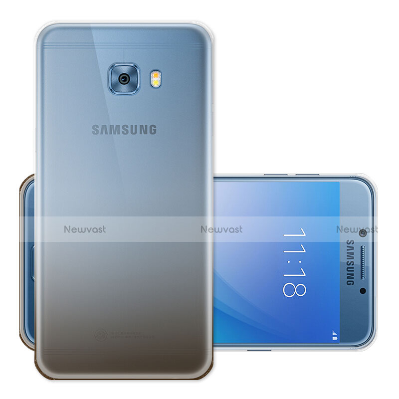 Ultra-thin Transparent Gel Gradient Soft Case for Samsung Galaxy C5 Pro C5010 Gray