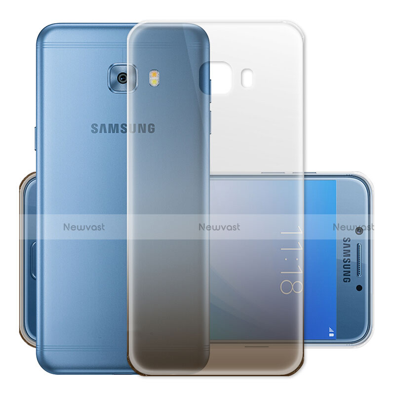 Ultra-thin Transparent Gel Gradient Soft Case for Samsung Galaxy C5 Pro C5010 Gray