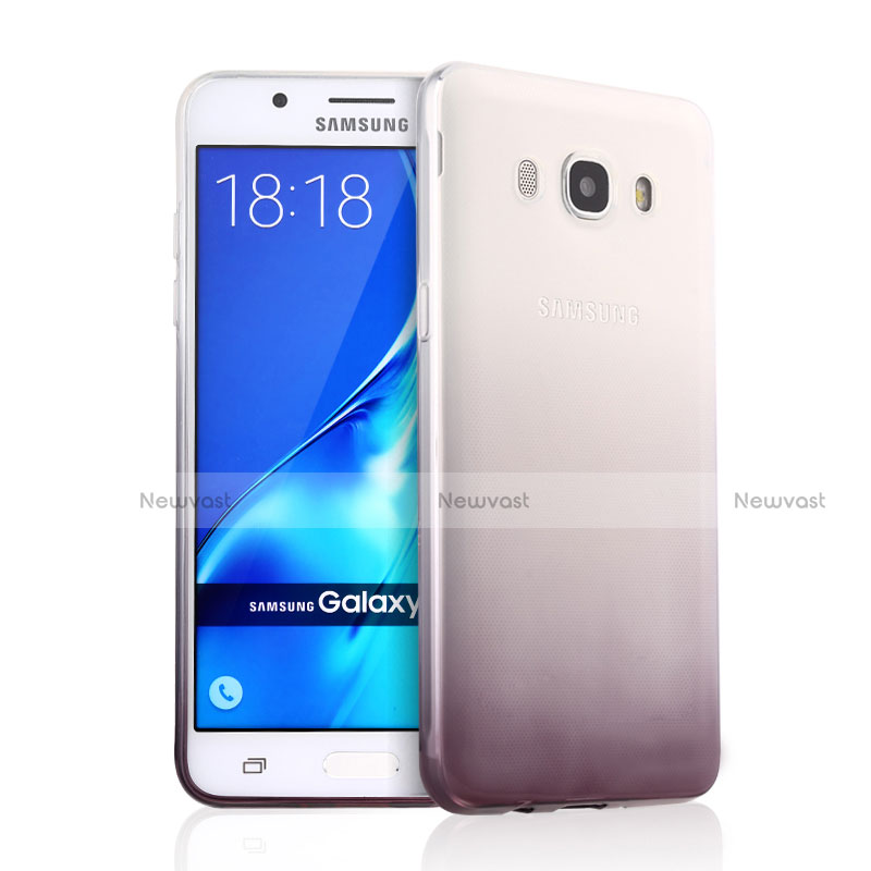 Ultra-thin Transparent Gel Gradient Soft Case for Samsung Galaxy J5 Duos (2016) Gray