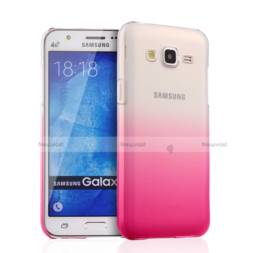 Ultra-thin Transparent Gel Gradient Soft Case for Samsung Galaxy J5 SM-J500F Pink