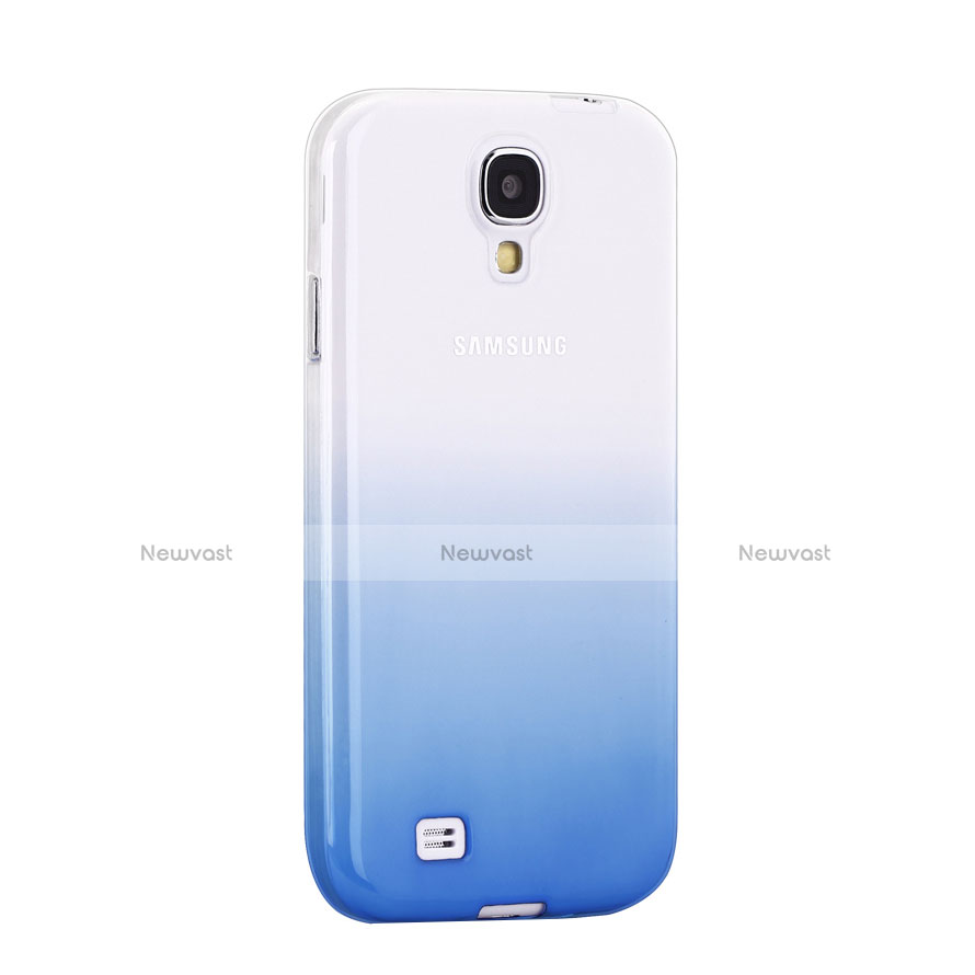 Ultra-thin Transparent Gel Gradient Soft Case for Samsung Galaxy S4 IV Advance i9500 Blue