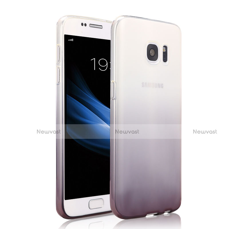 Ultra-thin Transparent Gel Gradient Soft Case for Samsung Galaxy S7 G930F G930FD Gray