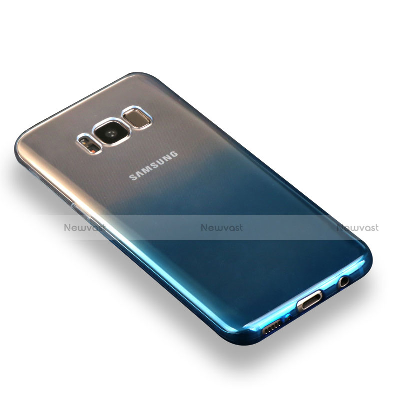 Ultra-thin Transparent Gel Gradient Soft Case for Samsung Galaxy S8 Blue