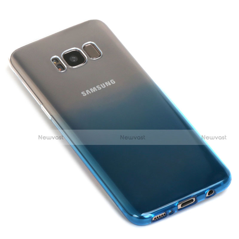 Ultra-thin Transparent Gel Gradient Soft Case for Samsung Galaxy S8 Plus Blue