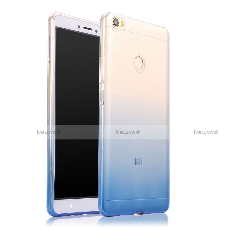 Ultra-thin Transparent Gel Gradient Soft Case for Xiaomi Mi Max Blue
