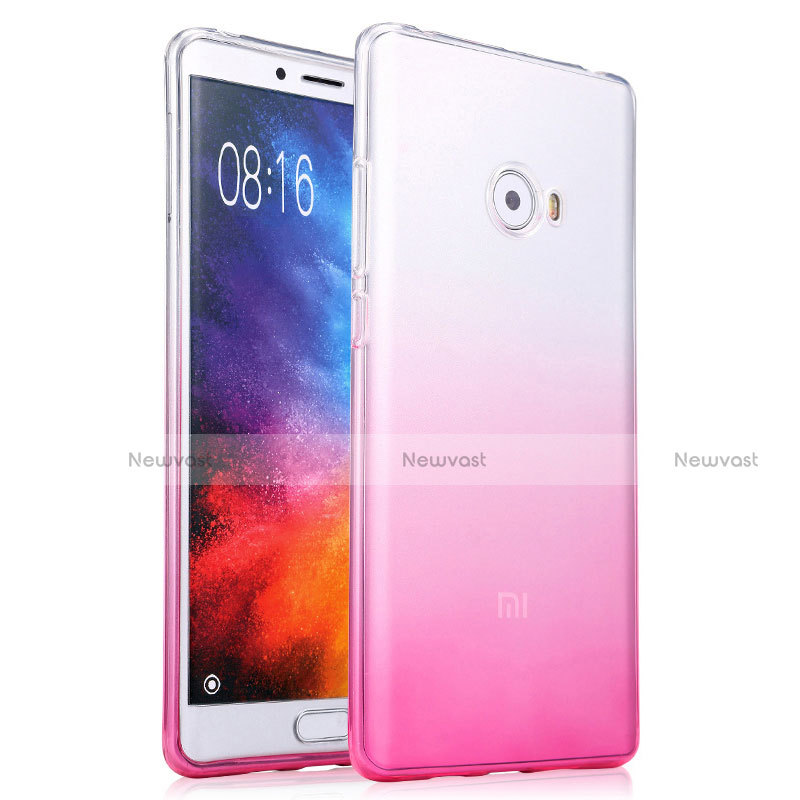 Ultra-thin Transparent Gel Gradient Soft Case for Xiaomi Mi Note 2 Special Edition Pink