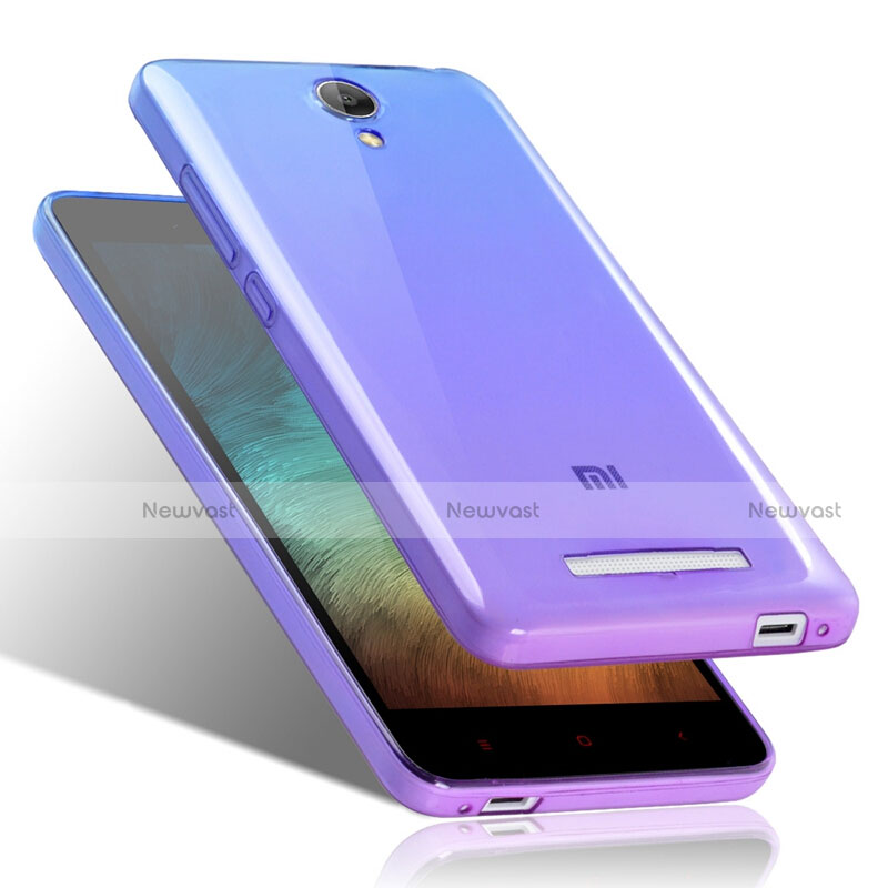 Ultra-thin Transparent Gel Gradient Soft Case for Xiaomi Redmi Note 2 Blue