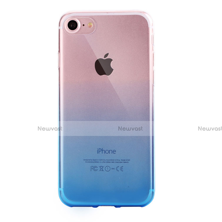 Ultra-thin Transparent Gel Gradient Soft Case G01 for Apple iPhone SE (2020) Blue